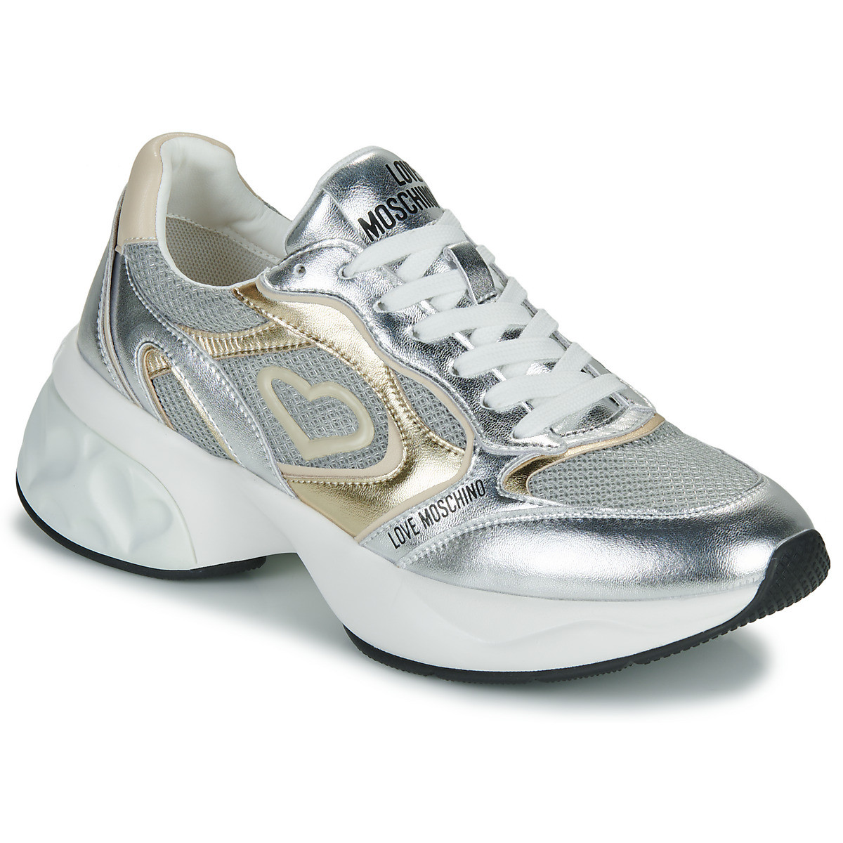 Love Moschino  CRYSTAL LOVE SNEAKER  ruznobarevne