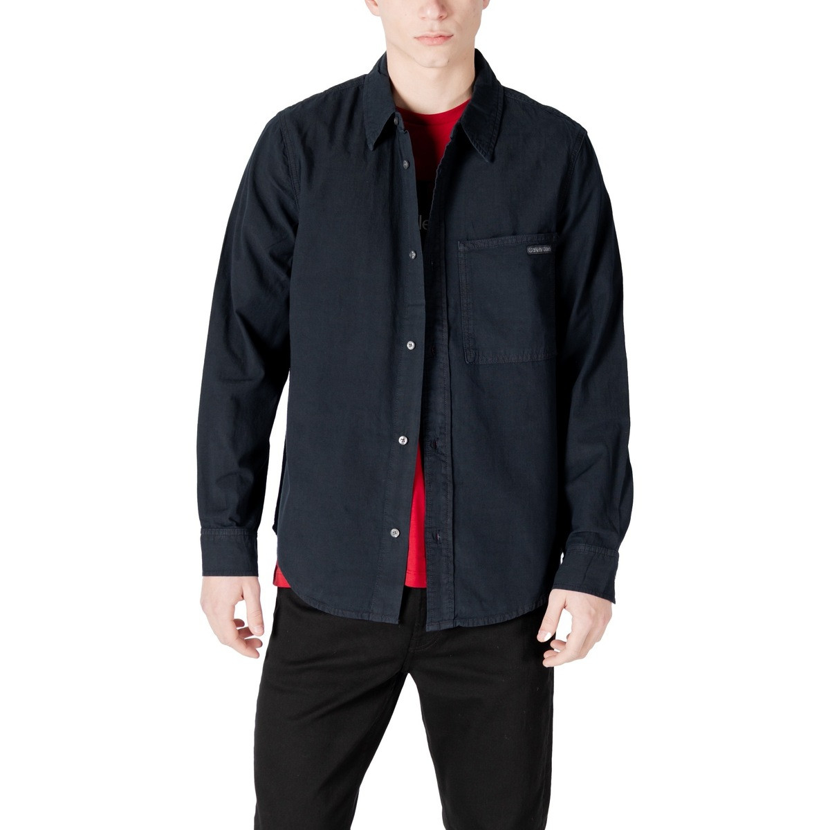 Calvin Klein Jeans  REGULAR CHAMBRAY SHI J30J326563  Černá