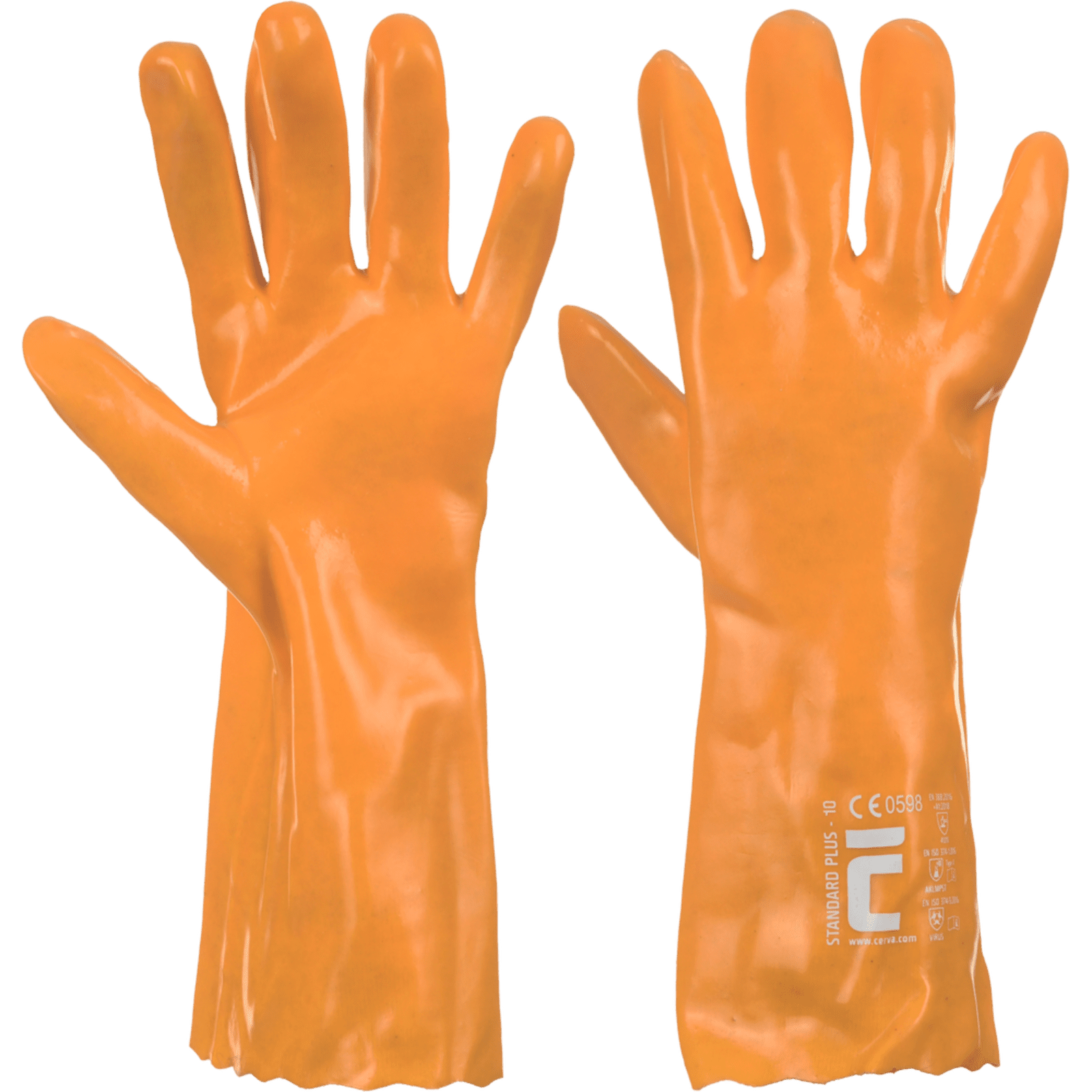 Cerva STANDARD PLUS PVC 35cm Rukavice gumové žlutá  10 XL