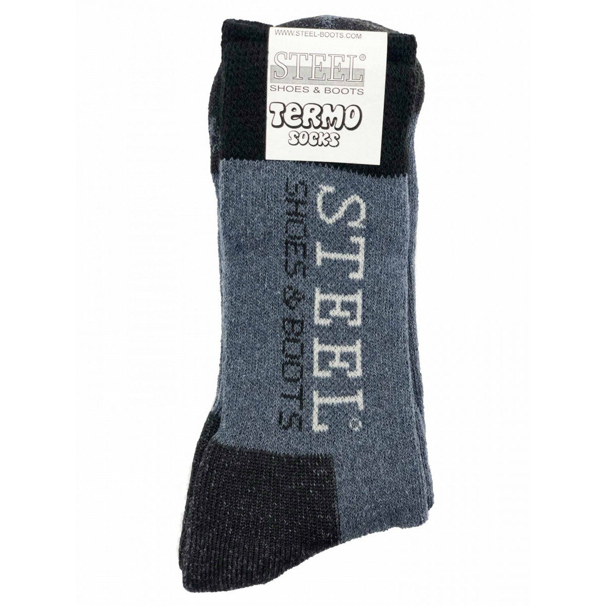Ponožky termo Steel Boots Original - šedé-černé, 38-40
