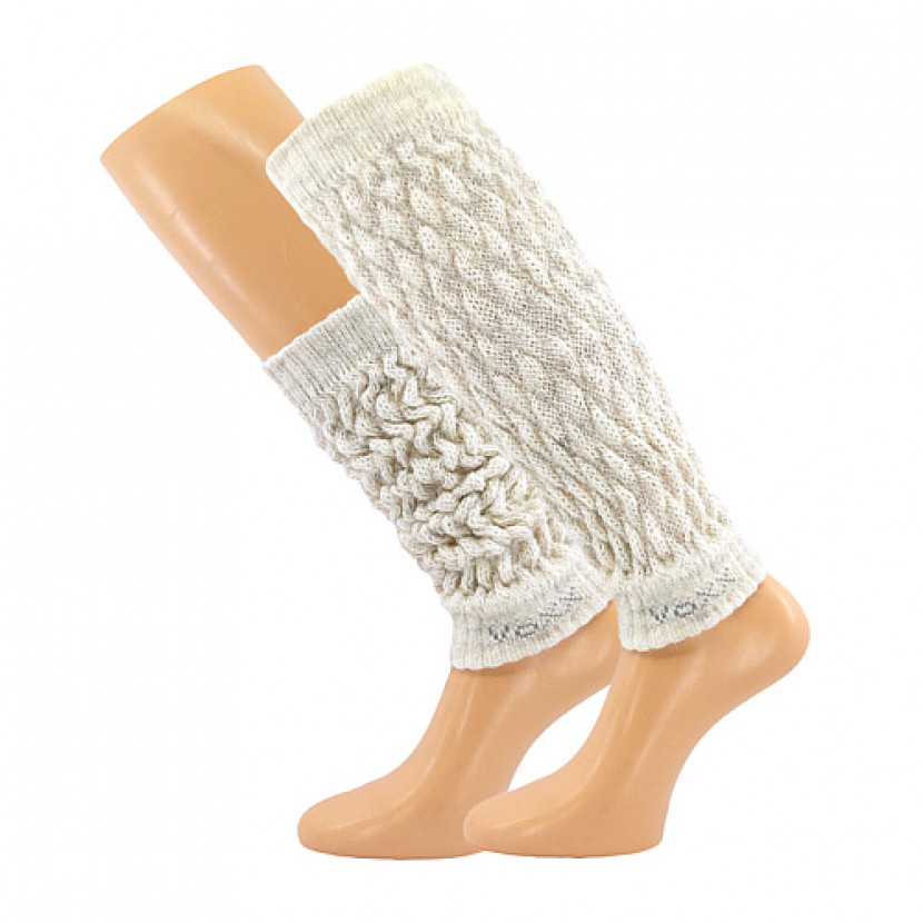 Pletené návleky na nohy Voxx Narvik - bílé-béžové
