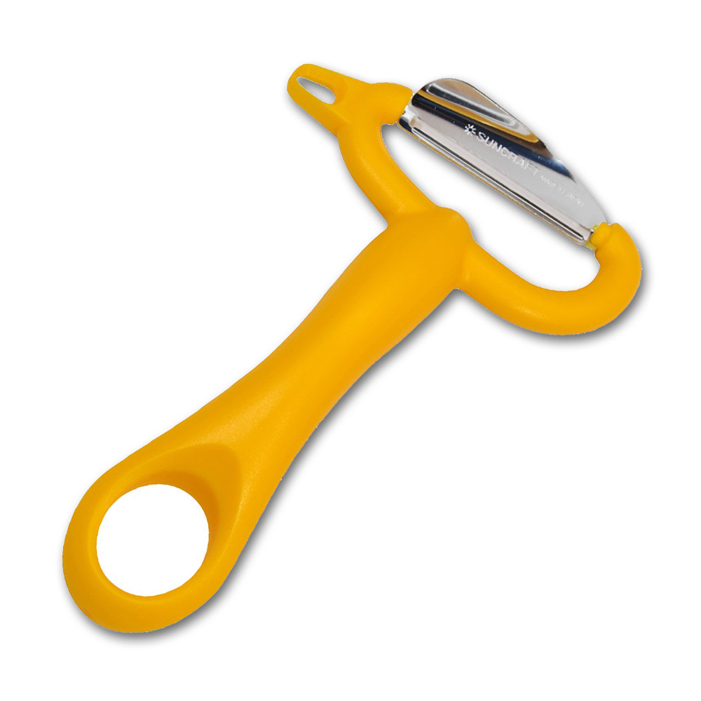 Extra ostrá škrabka z nerezové oceli Suncraft Fit Peeler - oranžová