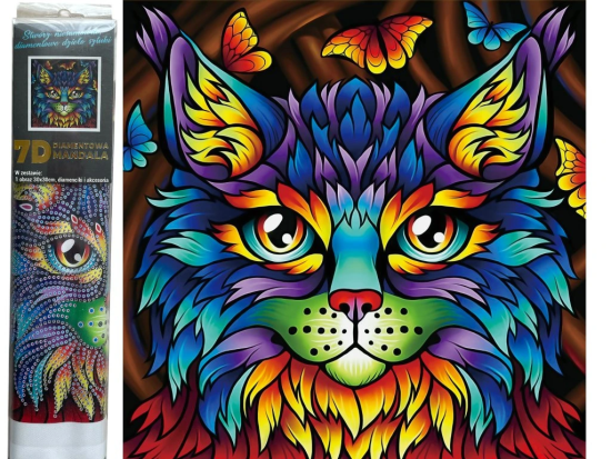 Norimpex Diamantový obrázek 7D - Mystická kočka - 30 x 40 cm - 1007112