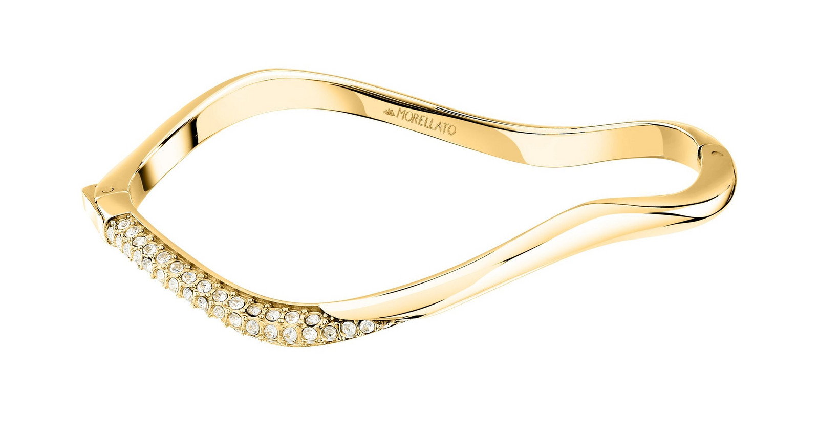 Morellato Pevný vlnitý náramek s krystaly Design SAYP19 5,6 cm
