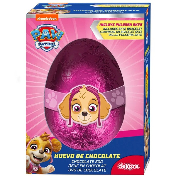 Čokoládové vajíčko Skye Paw Patrol s náramkem 55 g