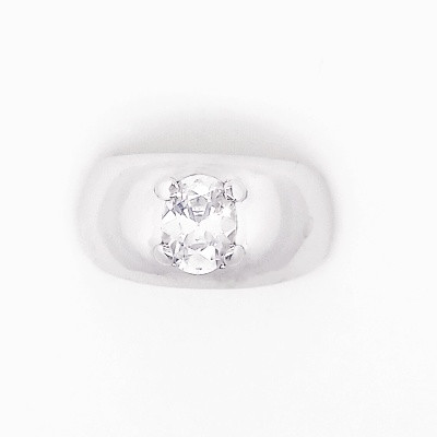 Stříbrný prsten s čirým zirkonem - T 1390