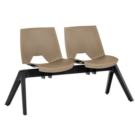 Antares Vícemístná plastová lavice STRIKE Barva podnože černá podnož Barva plastu Antares bílá 2-sedák