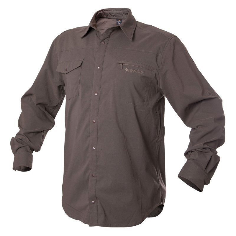Warmpeace Pánská košile s dlouhým rukávem  Thunder Major brown