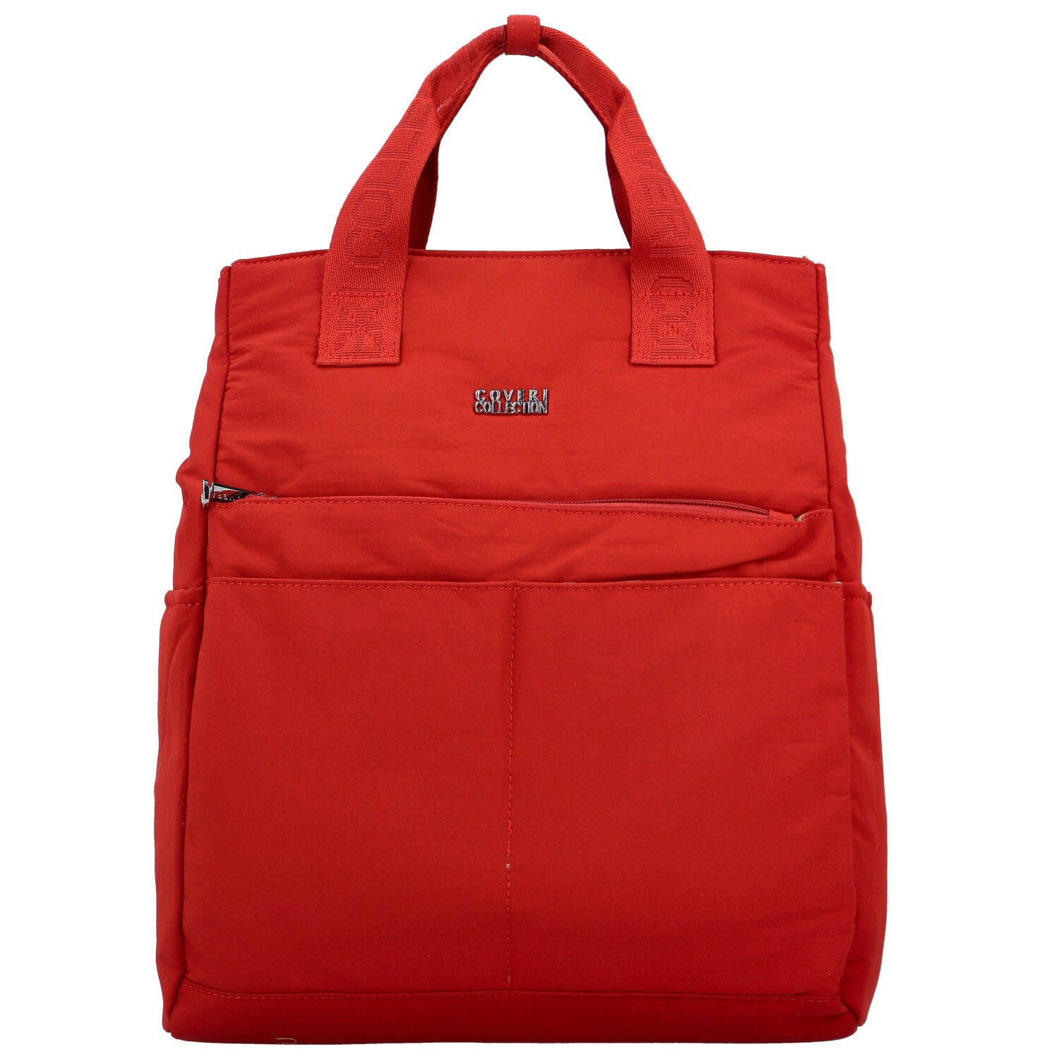 Stylový dámský textilní batoh Coveri Vizma, červený
