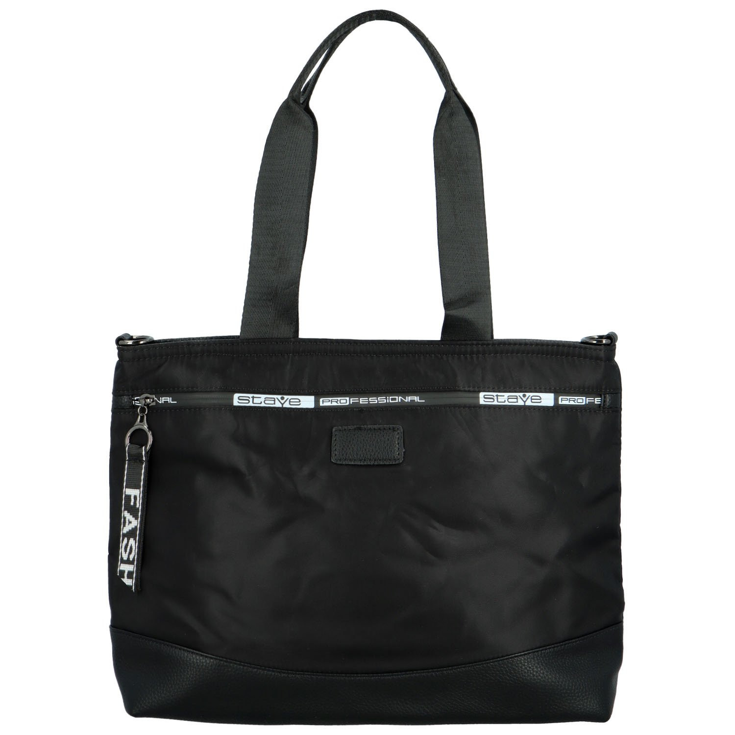 Trendy dámská nylonová kabelka na rameno Jordana, černá