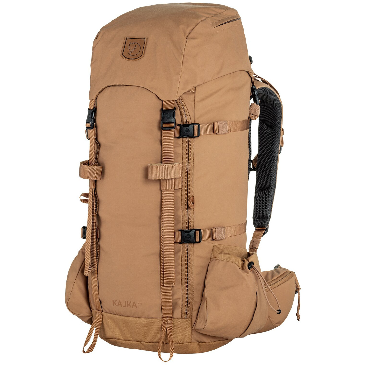 Turistický batoh Fjällräven Kajka 35 Velikost zad batohu: S/M / Barva: hnědá