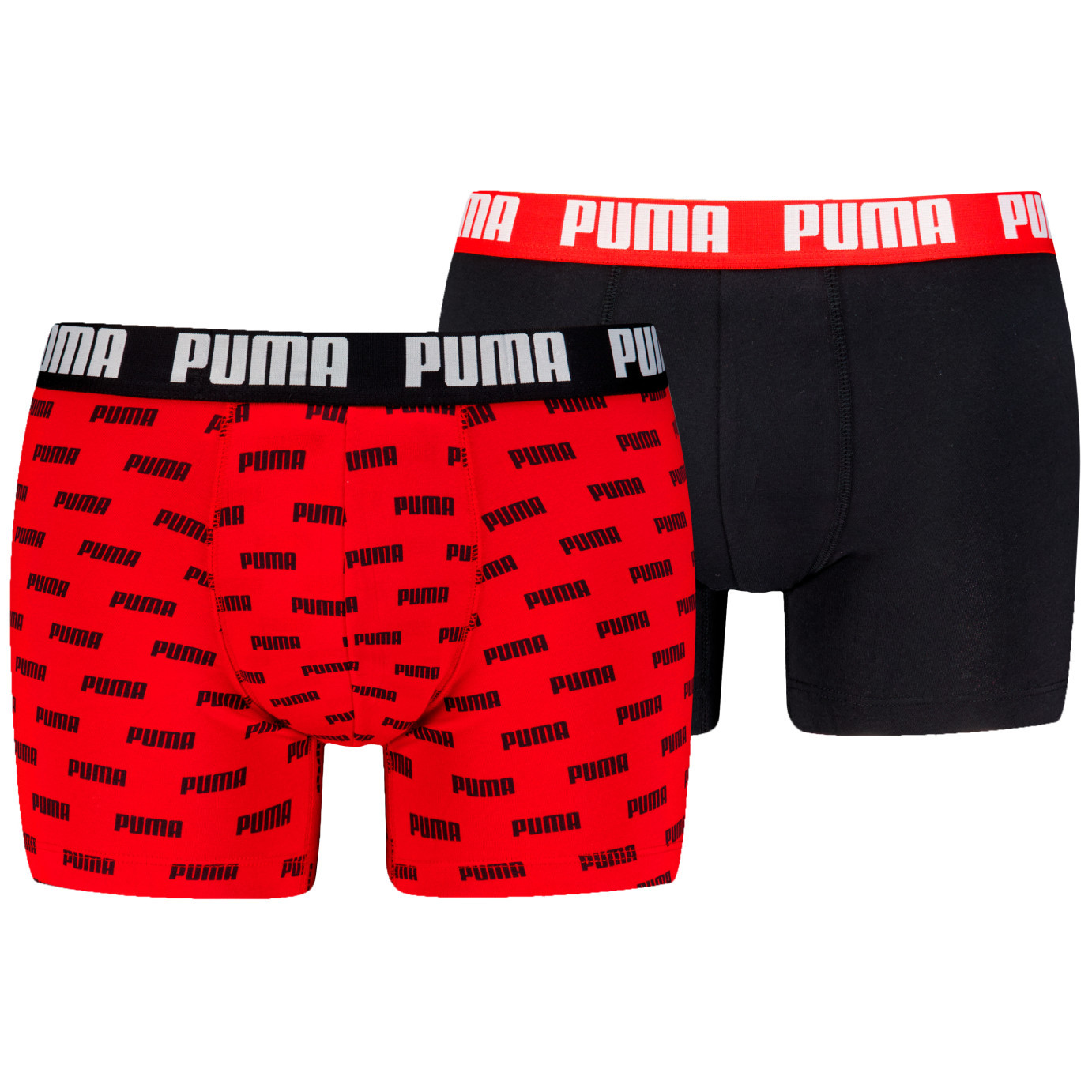 Pánské boxerky Puma Everyday Aop Print Boxer 2P Velikost: L / Barva: černá/červená
