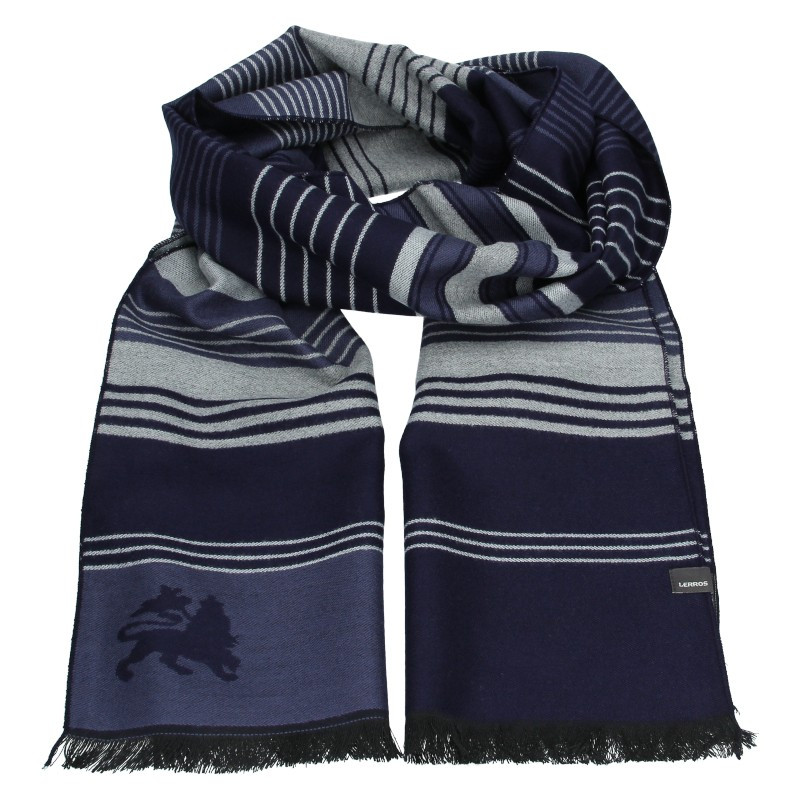 Elegantní pánská šála Lerros Rogl - modro-šedá