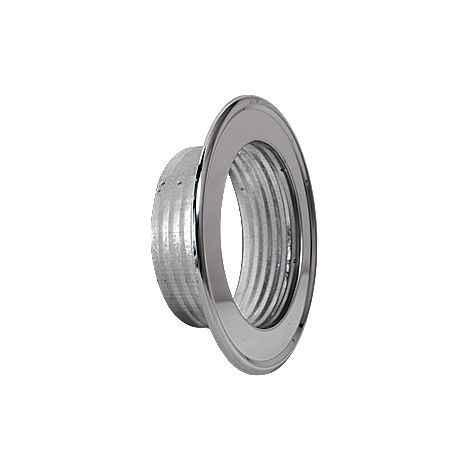 Růžice k hliníkovému potrubí 130mm - chrom