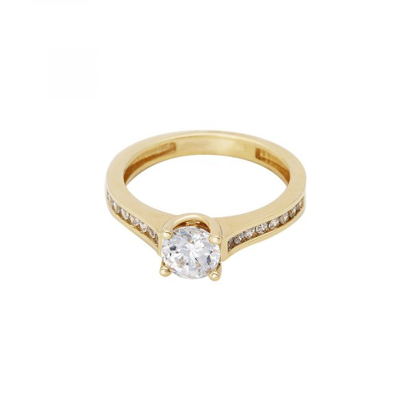 Prsten soliter se syntetickým kamenem 223-532-1255 50-2.65g