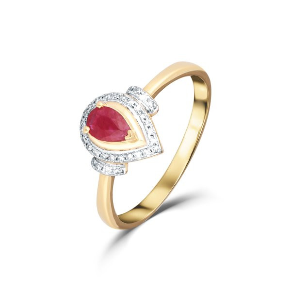 Prsten s rubínem 224-958-RU27 53-2.95g