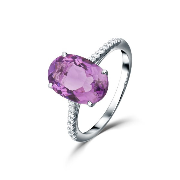 Prsten s ametystem 324-957-AM22 54-2.80g