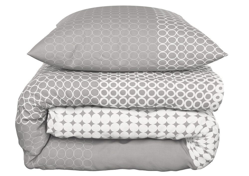 Mistral Home povlečení 100% bavlna Domas šedobéžová - 140x220 / 70x90 cm