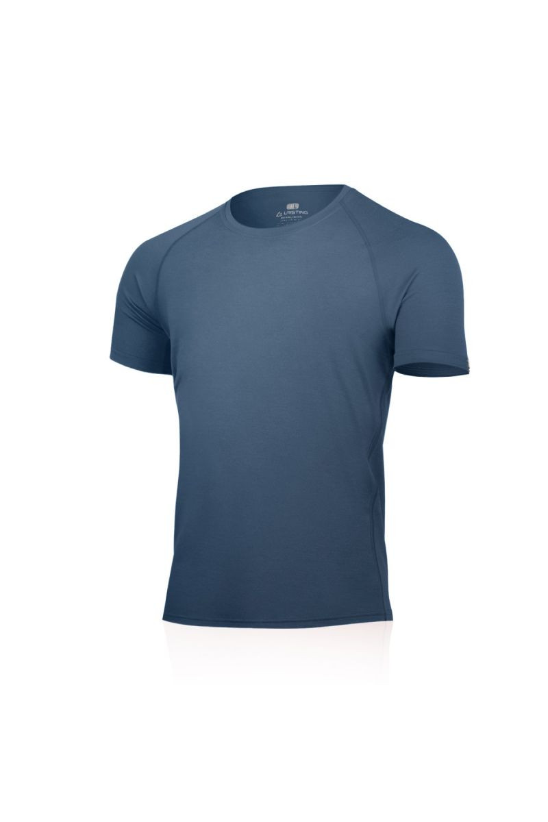 Lasting QUIDO 5656 modré pánské vlněné merino triko Velikost: XXL 8595067870724