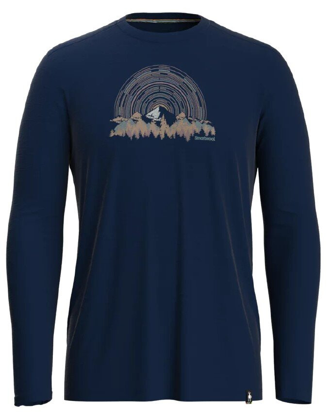 Smartwool NEVER SUMMER MOUNTAINS GRAPHIC LS TEE deep navy Velikost: M 196572868947