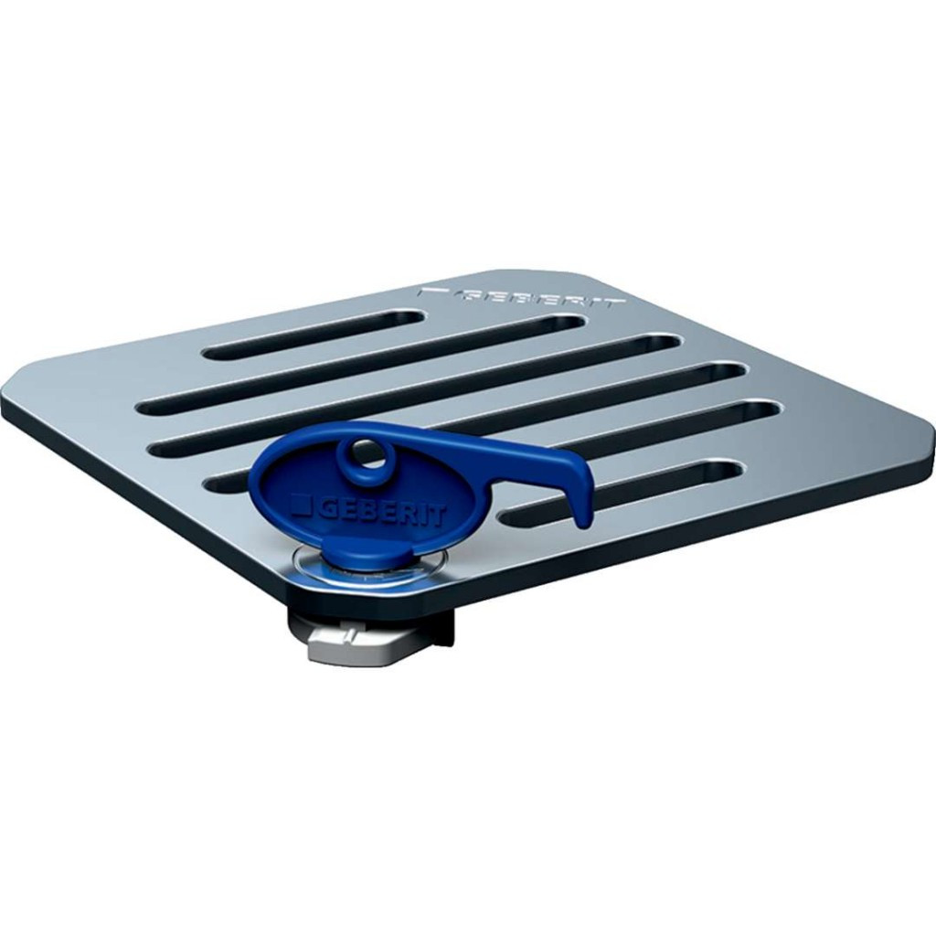 GEBERIT Příslušenství Uzamykatelný rošt pro podlahové vpusti 13x13 cm, nerez 388.107.00.1