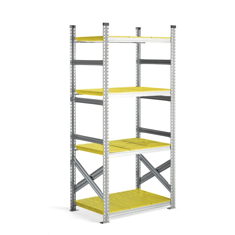Regál na potraviny TRANSFORM, 1970x900x600 mm, žluté police
