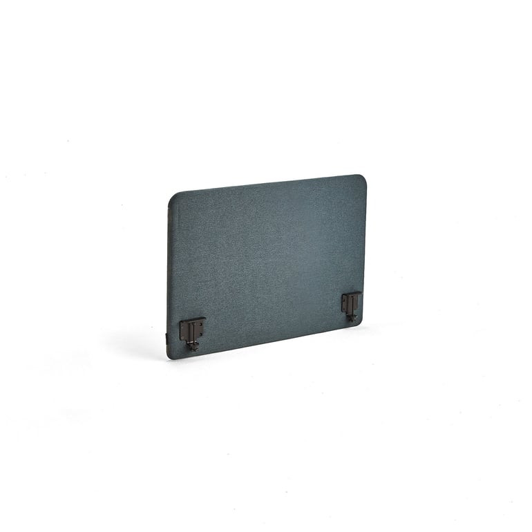 Stolový paraván ZONE, černé svorky, 1000x650x36 mm, potah Etna, petrolejově modrá