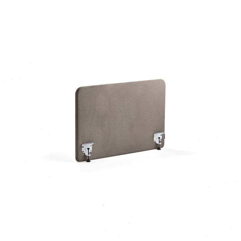 Stolový paraván ZONE, bílé svorky, 1000X650x36 mm, potah Hush, světle hnědá