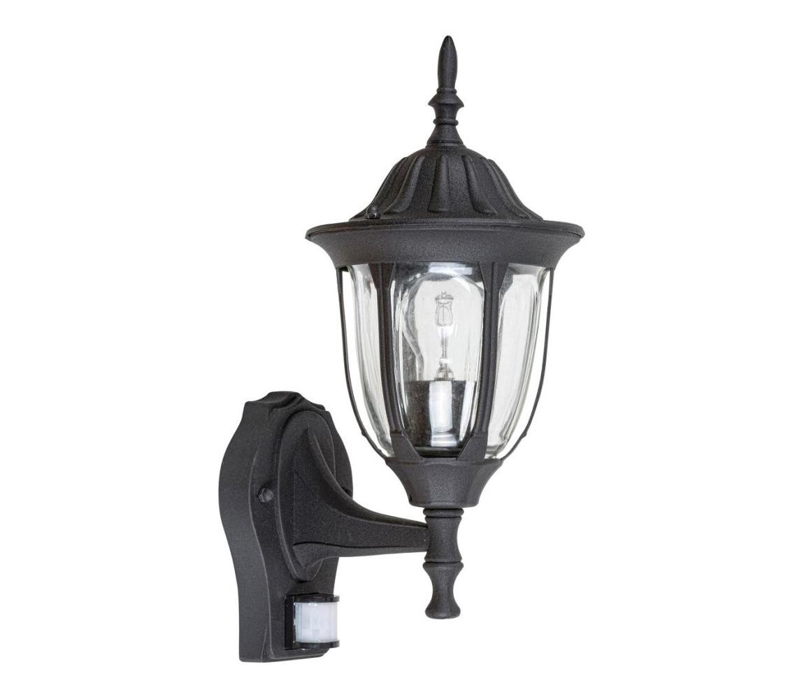 Rabalux Rabalux 7837 - Venkovní nástěnné svítidlo se senzorem MILANO 1xE27/60W/230V IP43