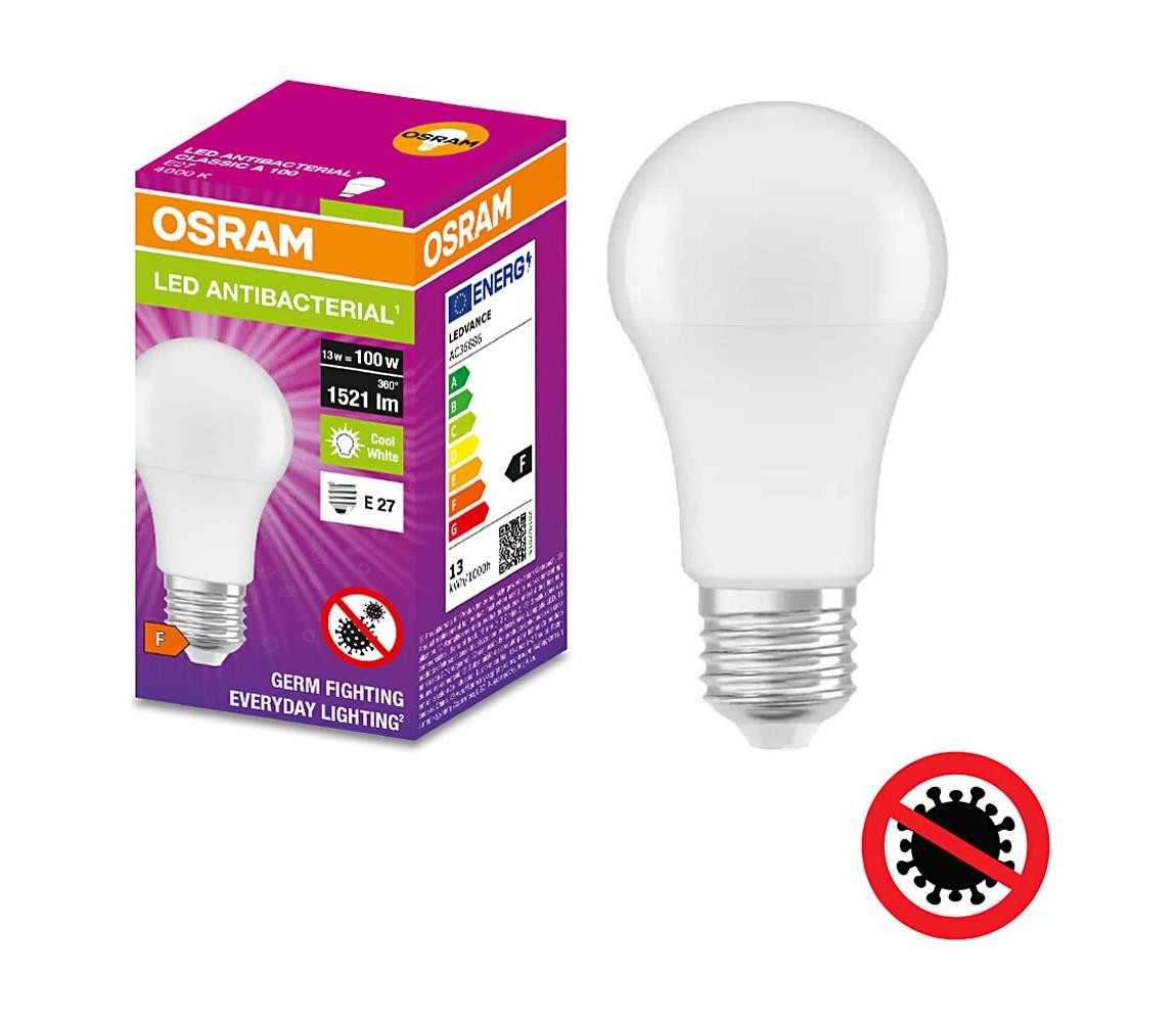 Osram LED Antibakteriální žárovka A100 E27/13W/230V 4000K - Osram