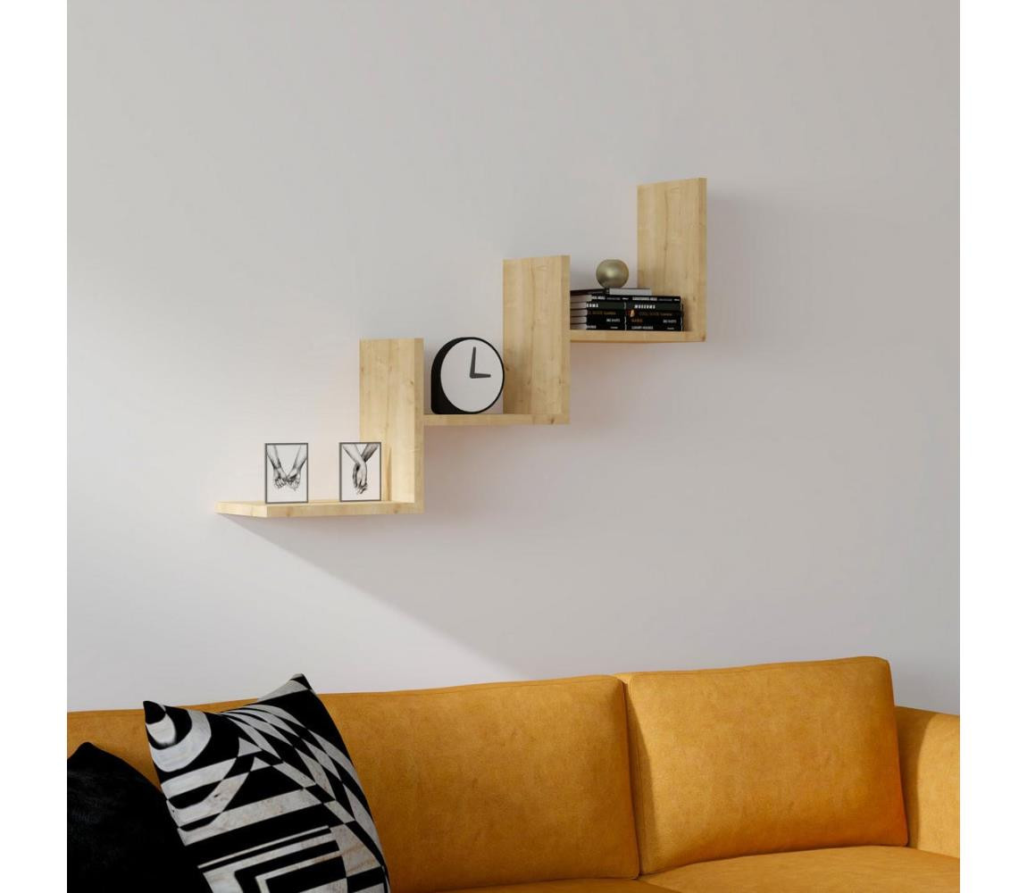 Nástěnná police MIST 60x90 cm béžová