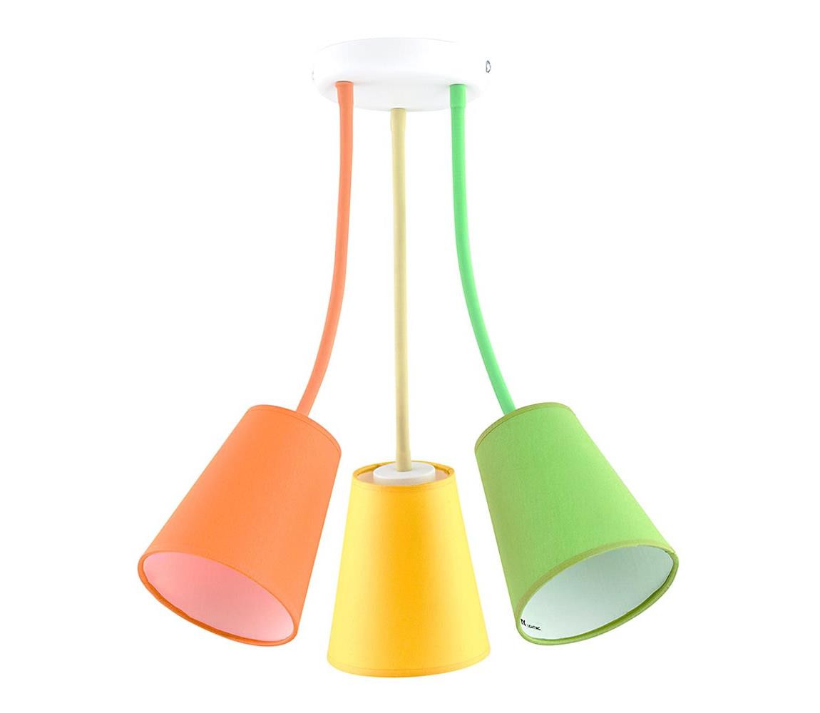 Lustr na tyči WIRE COLOUR 3xE27/60W/230V