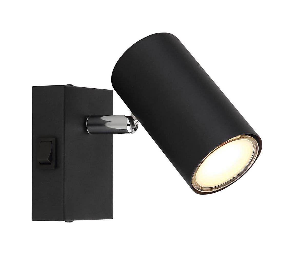 Globo Globo 57911-1B - Nástěnné bodové svítidlo ROBBY 1xGU10/25W/230V černá