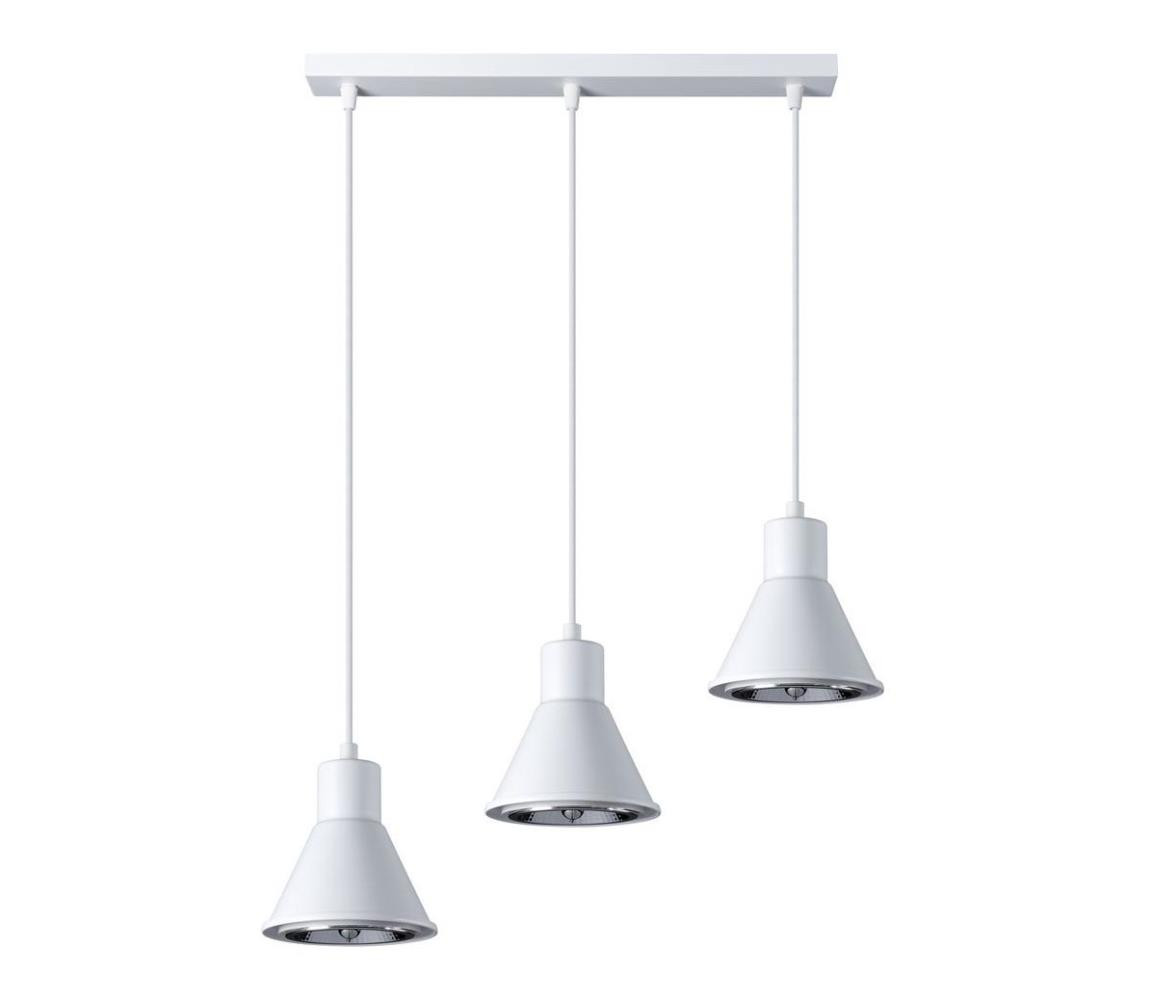 SL.0988 - Lustr na lanku TAZILA 3xES111/60W/230V bílá
