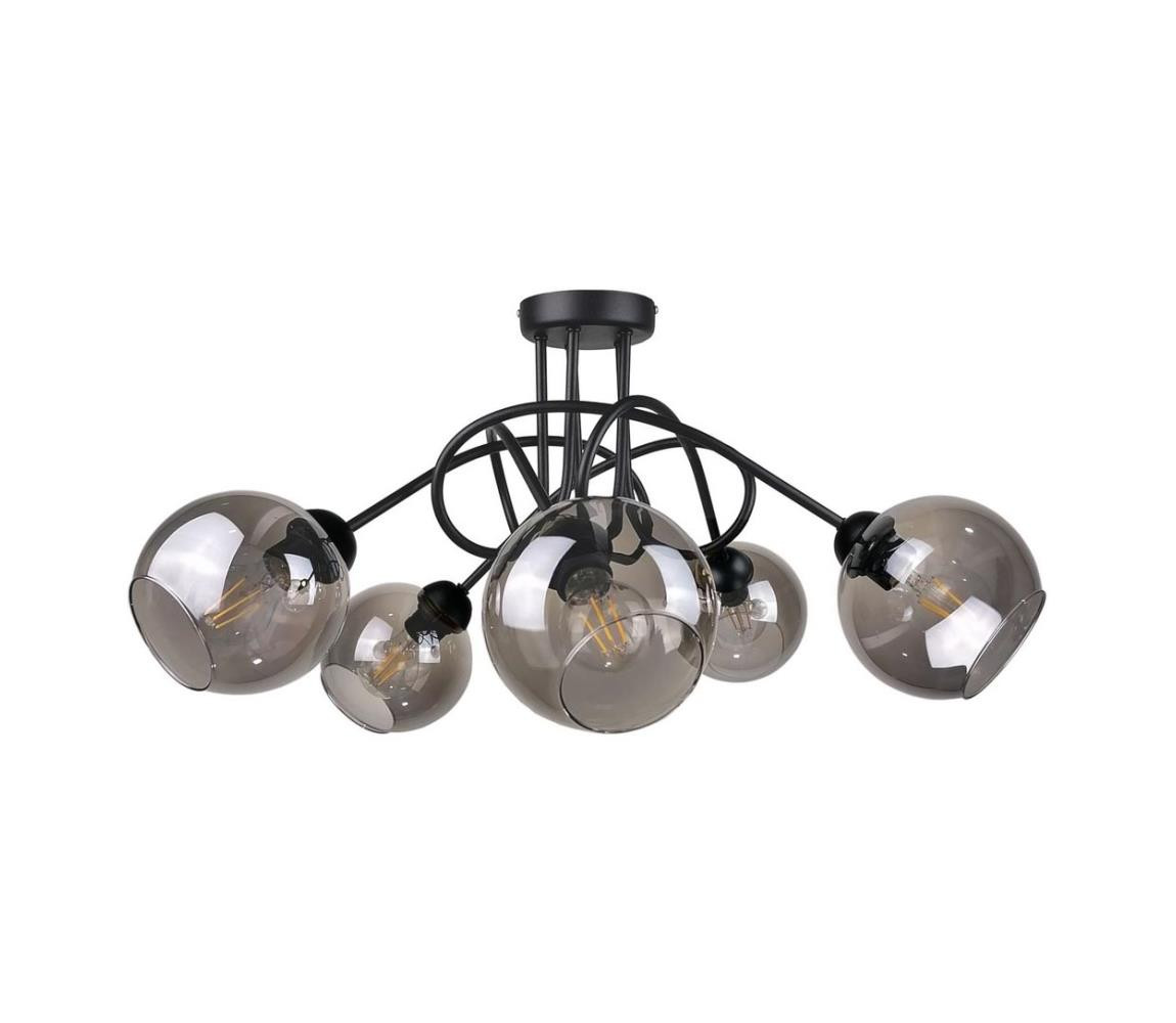 Keter Lighting Přisazený lustr RIN 5xE27/60W/230V černá