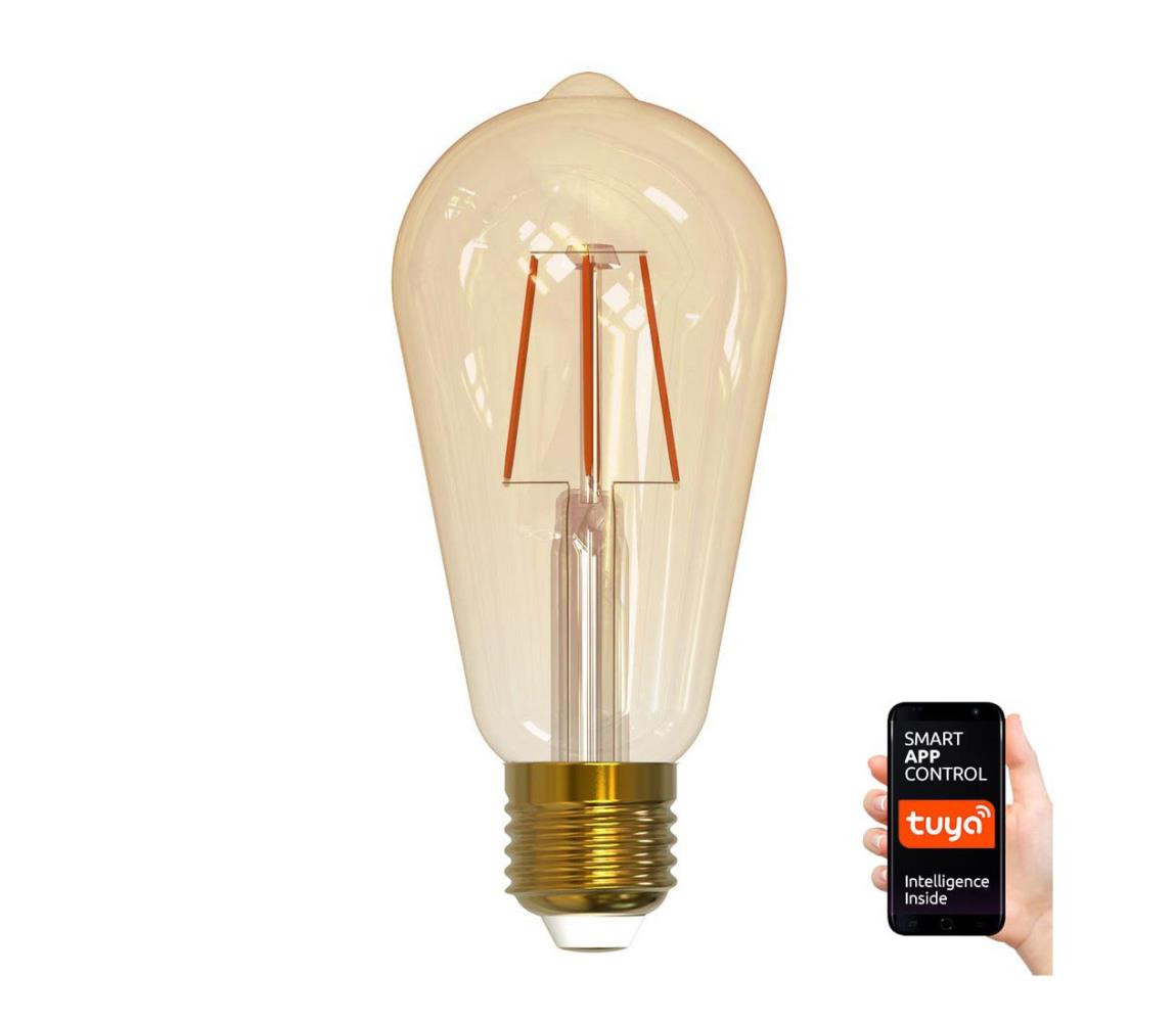 LED Stmívatelná žárovka VINTAGE ST64 E27/5,5W/230V 1800-2700K Wi-Fi Tuya