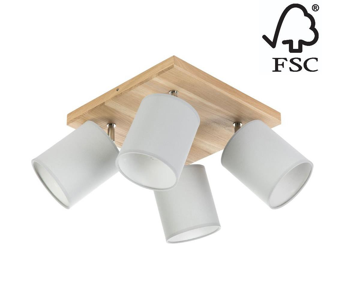 DO56845474 - Stropní bodové svítidlo APRILLIA 4xE27/25W/230V borovice