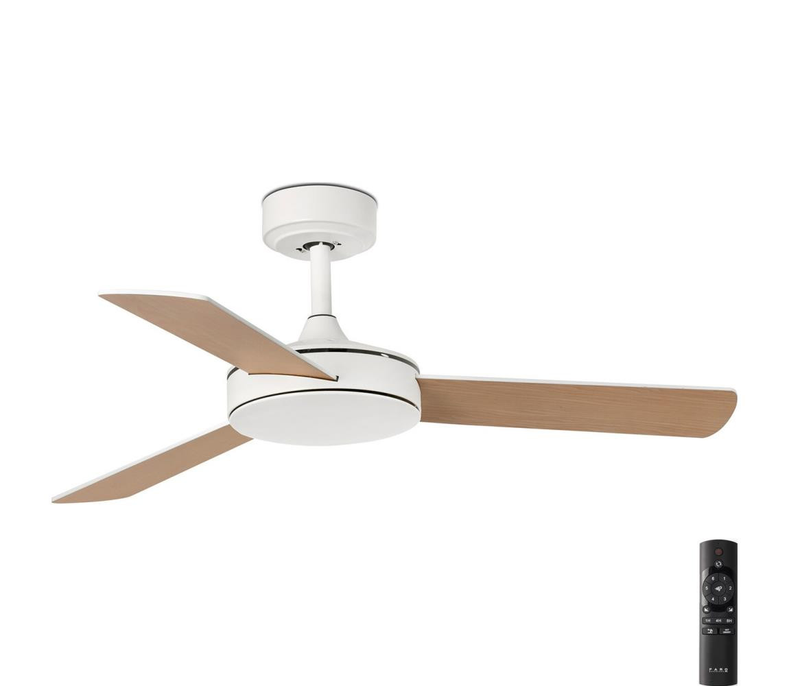 FARO Barcelona FARO 33603DC - Stropní látor MINI MALLORCA S hnědá/bílá pr. 106 cm + DO