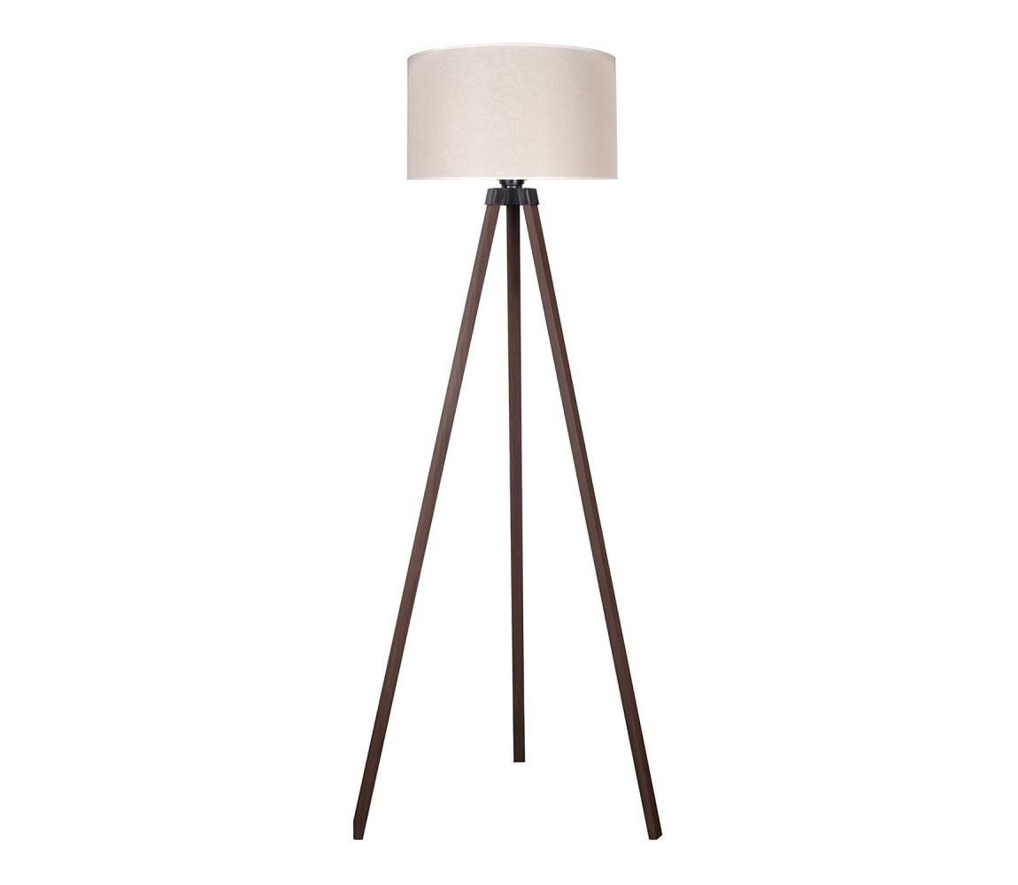 - Stojací lampa 1xE27/60W/230V pr. 44 cm krémová/hnědá
