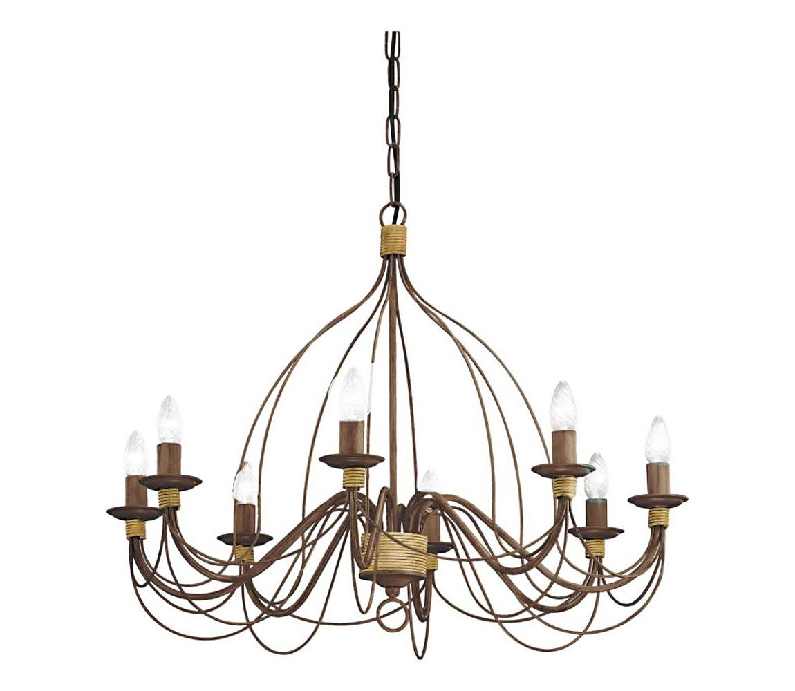 Ideal Lux Ideal Lux - Lustr na řetězu CORTE 8xE14/40W/230V pr. 80 cm měď