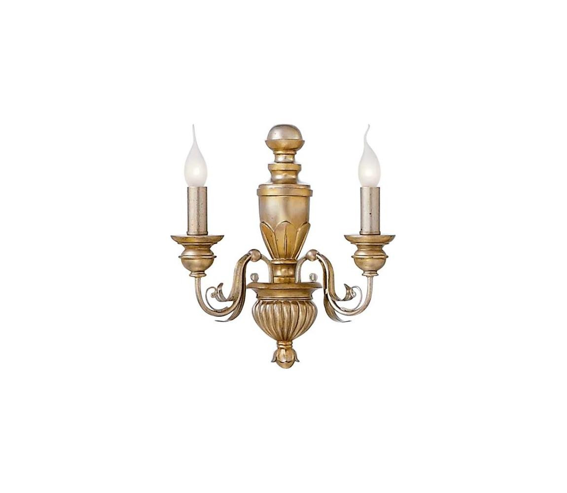 Ideal Lux Ideal Lux - Nástěnná lampa FIRENZE 2xE14/40W/230V zlatá