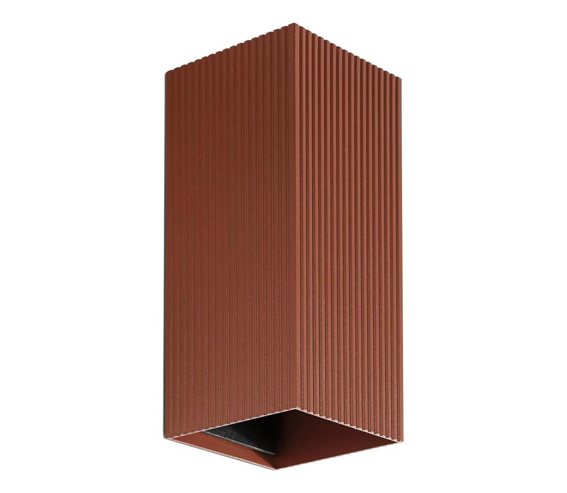 FARO Barcelona FARO 40568 - Nástěnné svítidlo SOLE 2xGU10/8W/230V cihlová vroubkovaná hranatý