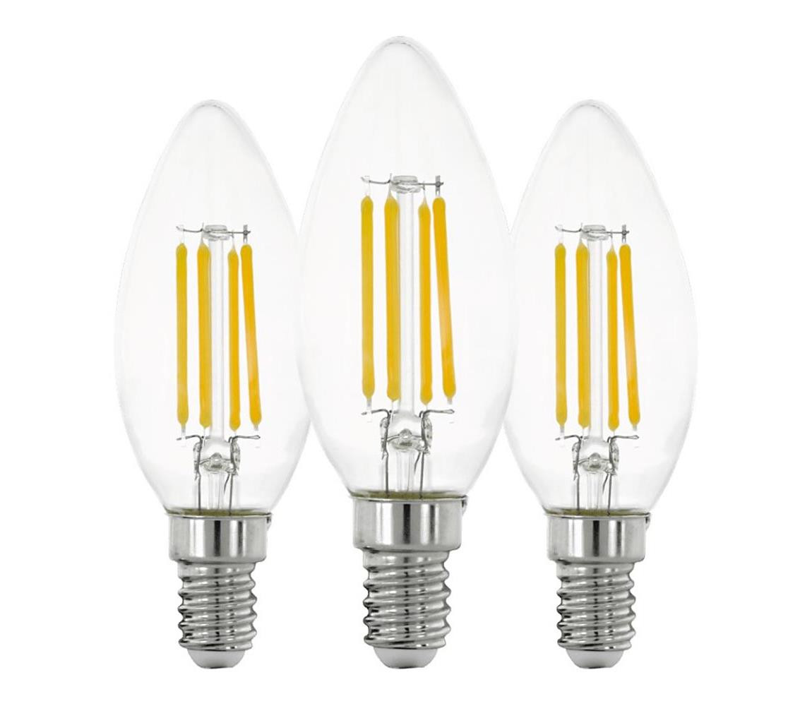 Eglo SADA 3x LED Žárovka VINTAGE C35 E14/7W/230V 2700K - Eglo 110304