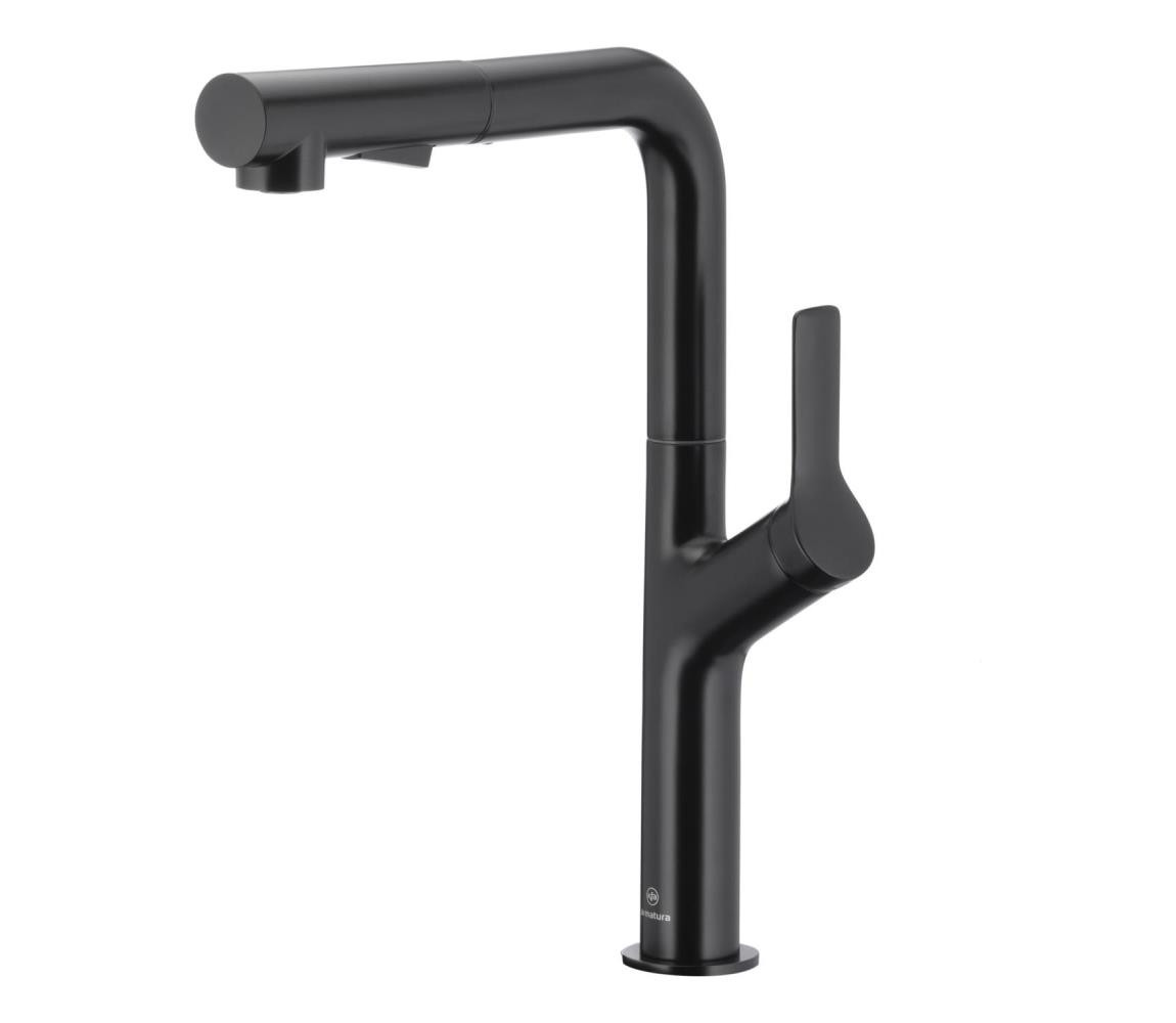 KFA Armatura KFA Armatura 6623-220-81- Dřezová baterie s vytah. sprškou DUERO DESIGN m. černá