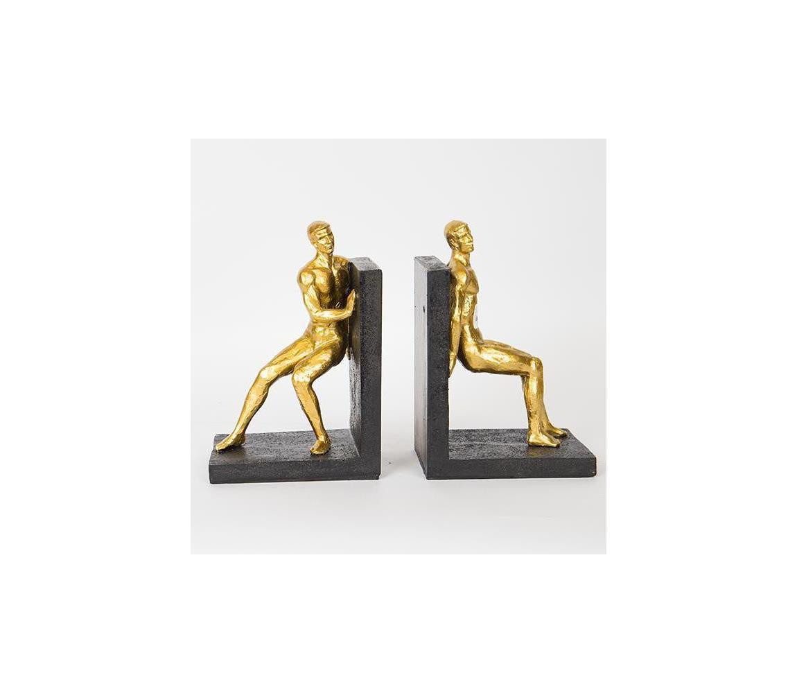 Eurolamp SADA 2x Zarážka na knihy zlatá/černá