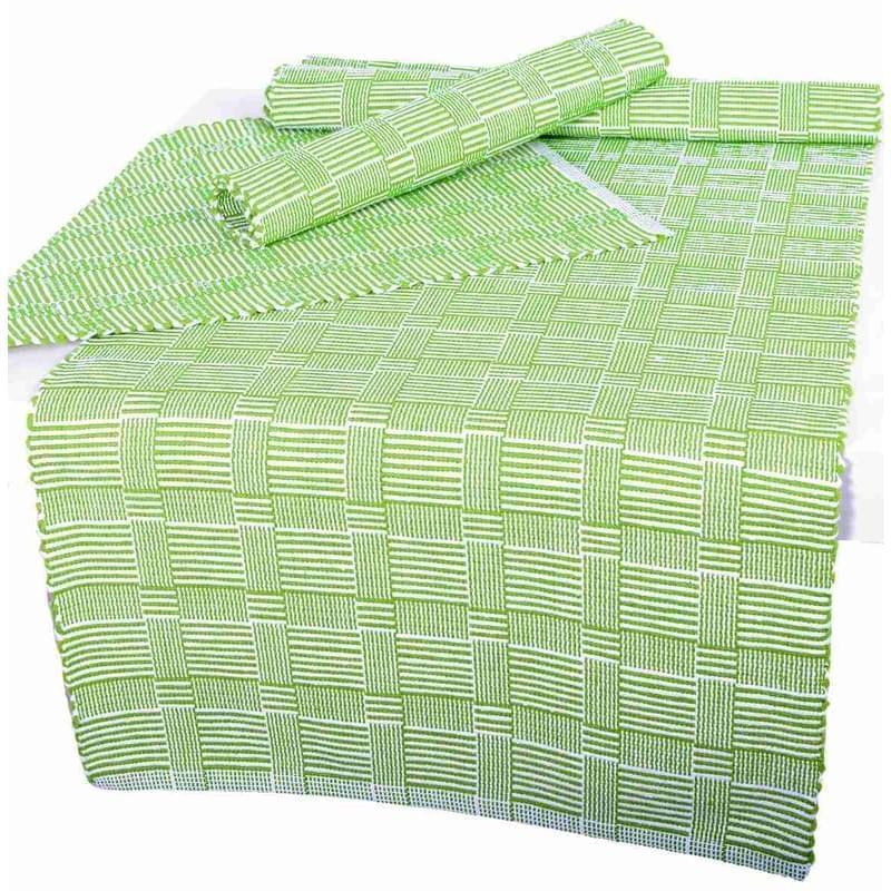 Prostírání bavlněné, Manchester, zelený, 40 x 120 cm