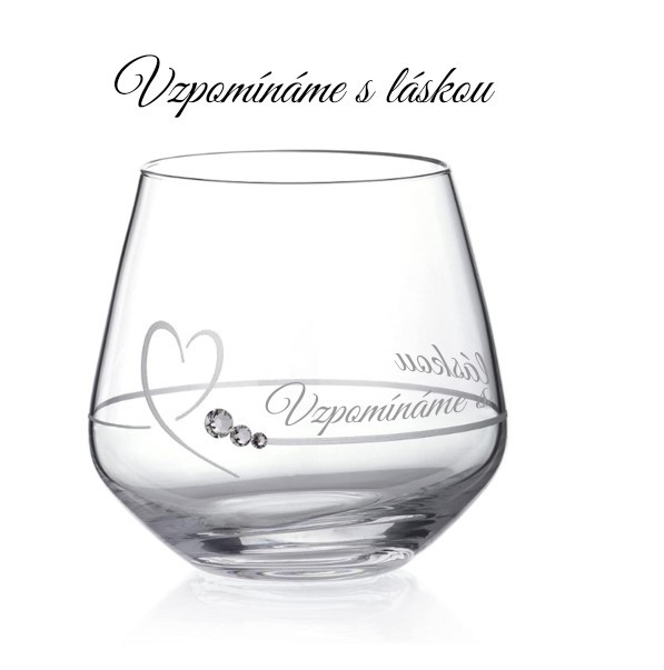 Dekorant Svícen na čajovou svíčku na dušičky VZPOMÍNÁME S LÁSKOU