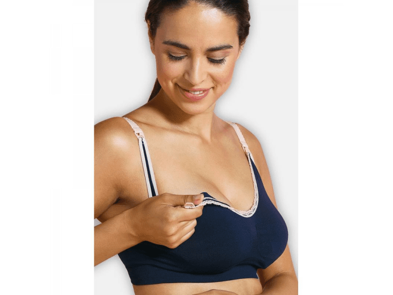 Carriwell Original mateřská a kojící podprsenka MODRÁ DELUXE, vel. L