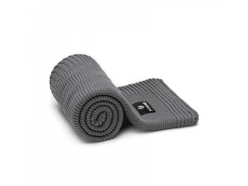 T-TOMI Pletená deka AUTUMN Dark grey waves