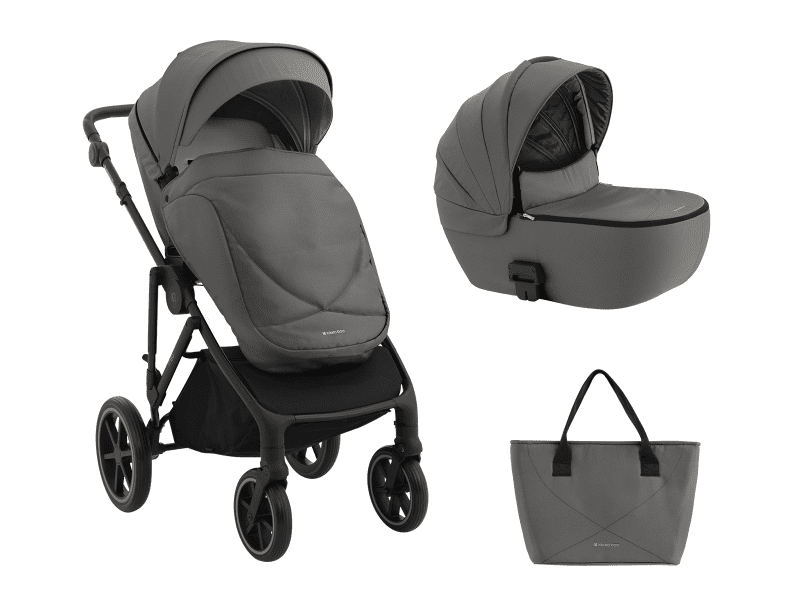 KikkaBoo Kočárek Thea 2v1 Grey 2024 - VÝPRODEJ DVOREČEK